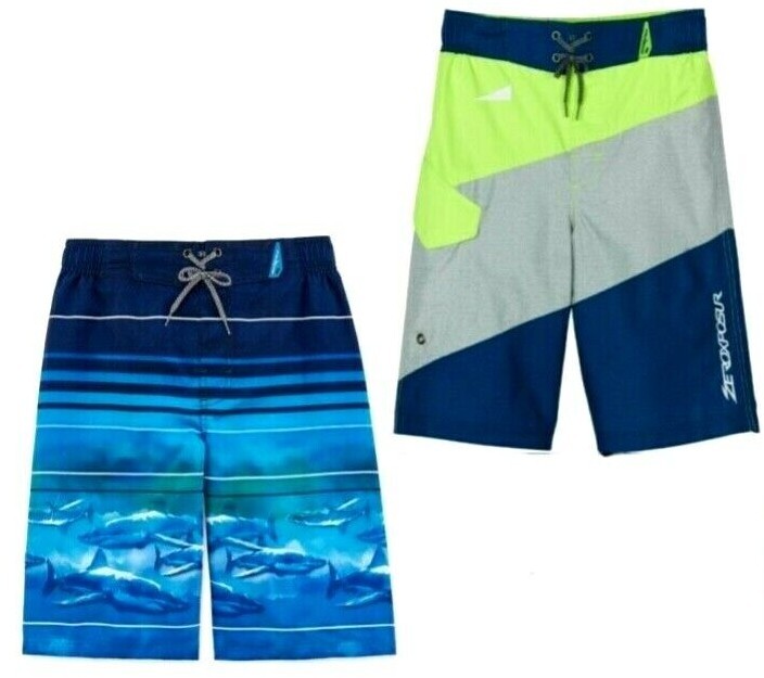 ZeroXposur Boy's Size 8 Swim Trunks NWT UPF 50+ UV Blue or