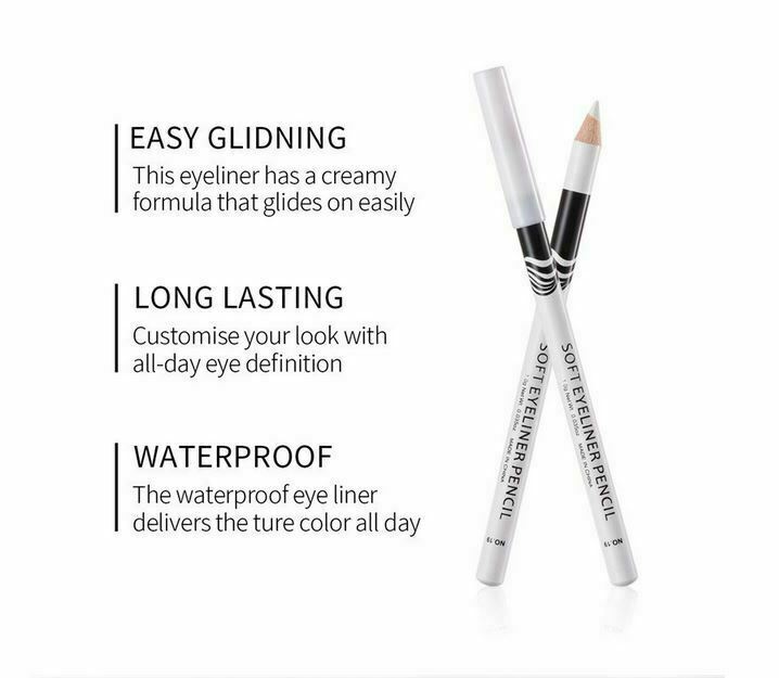 Crayon Contour Yeux Khol Eyeliner Blanc Waterproof  Menow