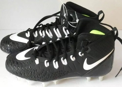 NWT Nike Mens Football Cleats Black Force Savage Pro black white SIZE 15