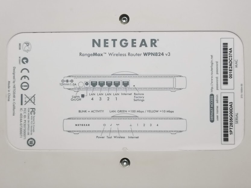 Netgear WPN824v3 4-Port 10/100 Wireless G Router (RP-WPN824 v3)