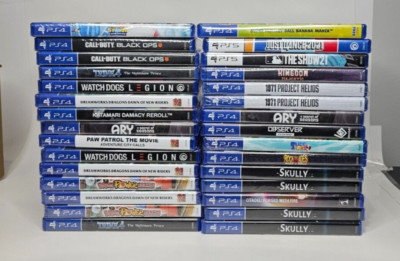 LOT OF 30 RARE PS4 PS5 GAMES BLACK OPS 4, SKULLY, WATCH DOGS, TRINE 4, CITADEL