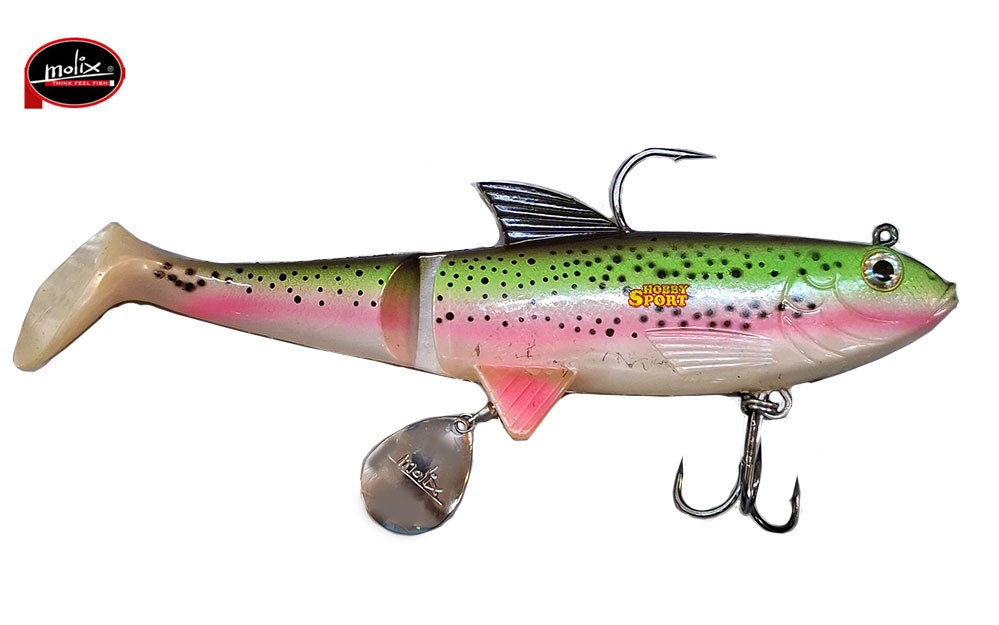 MOLIX SHAD 185 col 136 LIVE RAINBOW TR 100 GR SWIM BAIT  7,5'' SPINNING 18,5 cm