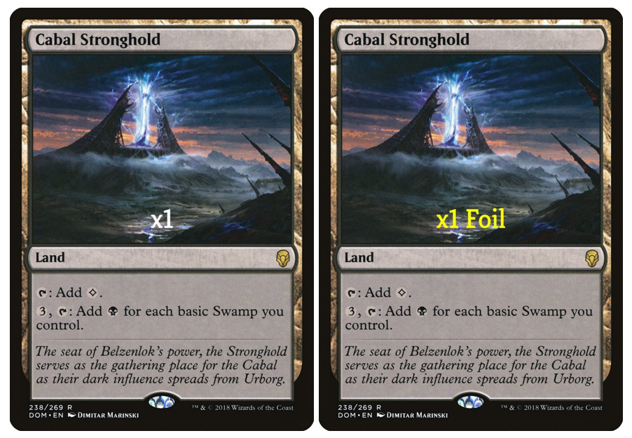 Cabal Stronghold 1x FOIL DOM MTG Dominaria Rare MINT land Cabal Stronghold 1x FOIL DOM MTG Dominaria Rare MINT land
