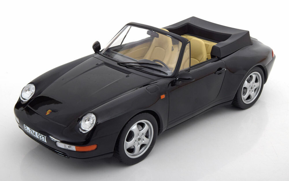 【tteramoto】 NOREV PORSCHE CARRERA Norev 1993 Porsche 911 993 Carrera Cabriolet Black w