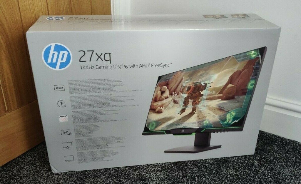 NEW - HP 27xq Quad HD 27" LCD Gaming Monitor + 26 month extended ...