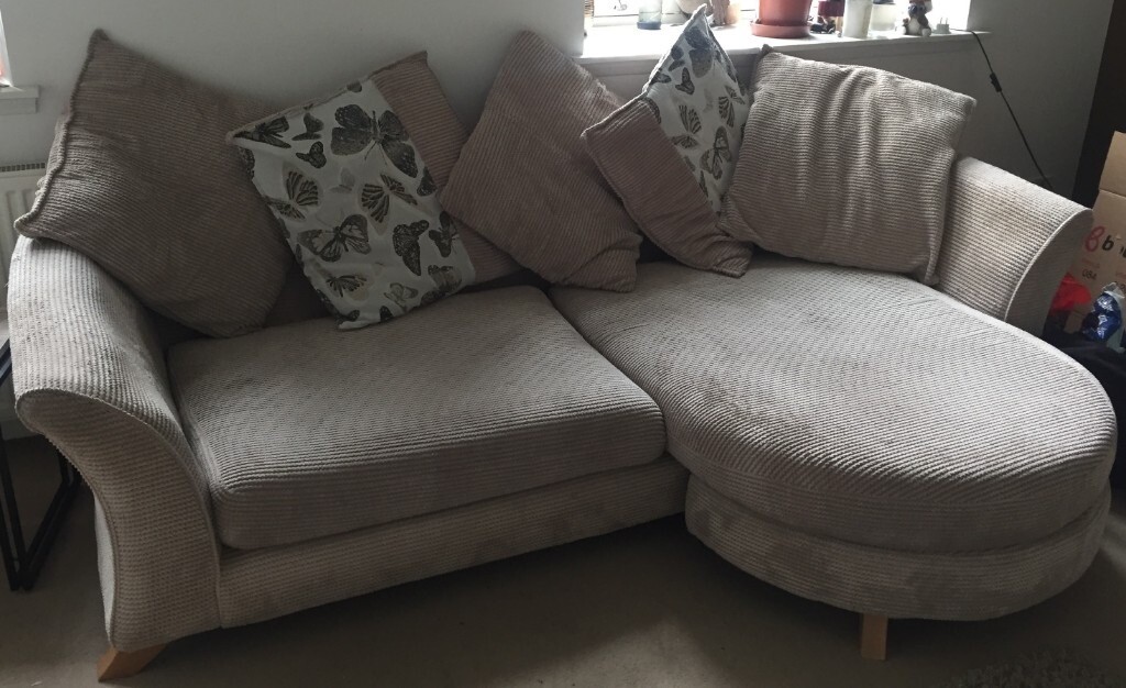 4 Seater Cream Fabric Lounger Sofa Eloise DFS in Dundee Gumtree