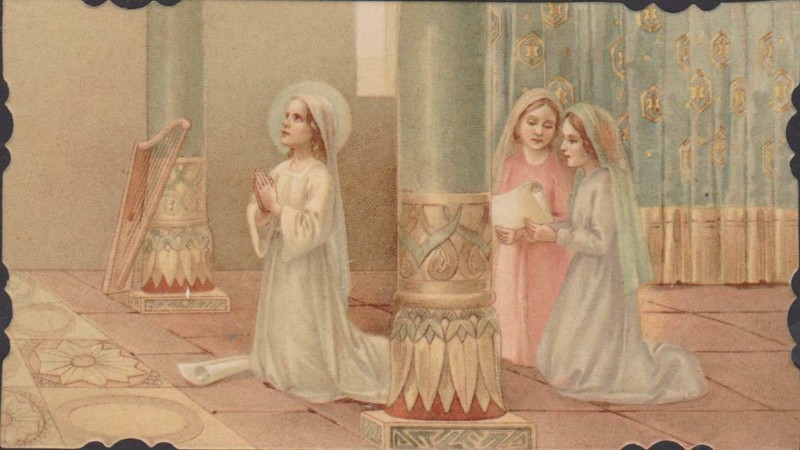 Belle Image Pieuse Holy Card Santini-St Joachims Tochterlein Im Hause Des  