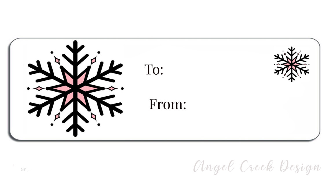 Snowflake Gift Tags Self Stick Gift Tag Labels Christmas TO/FROM Stickers | eBay for Free Printable Name Tags For Christmas Gifts