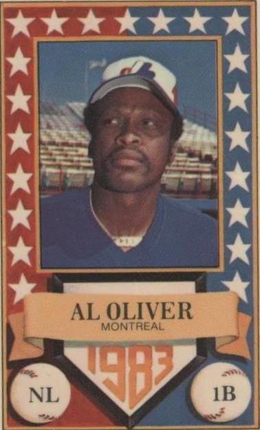 1983 Perma-Graphics/Topps Credit Cards - Al Oliver #150-ASN8313
