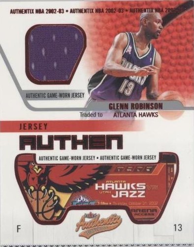2002-03 Fleer Authentix - Glenn Robinson #JA-GR