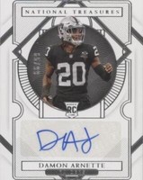 2020 Panini National Treasures Damon Arnette #129