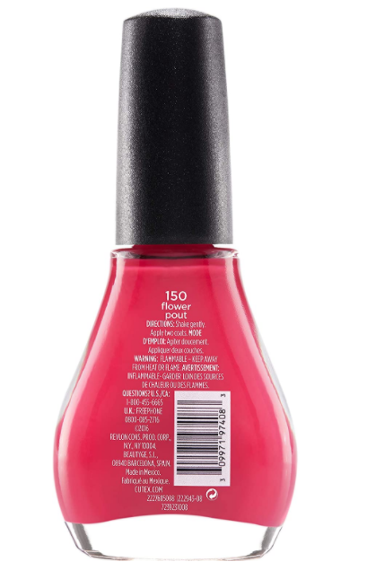 Cutex CARE + COLOR Nail Polish High Impact Color 150 Flower Pout BNIB