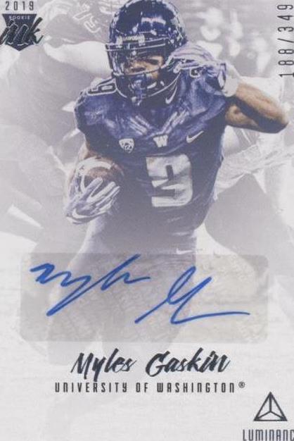 2019 Panini Luminance Myles Gaskin #RI-MG