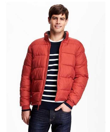 NEW MEN'S OLD NAVY FROST FREE PUFFER JACKET COAT IN RED SPICE