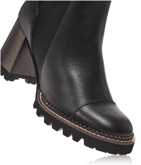 Pre-owned See By Chloé See By Chloe Shearling Lined Chelsea Booties - Black - Retail $495
