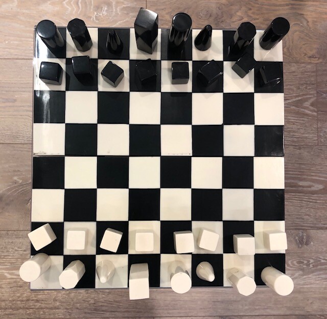 A. Sanoma Modern Chess Set with Hinges