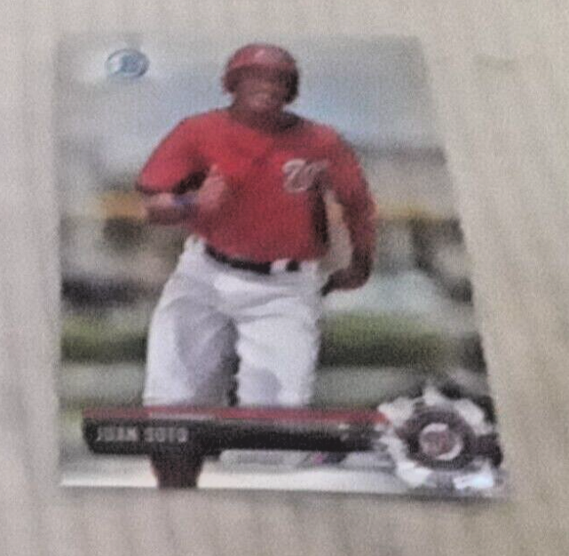 スポーツ選手 MLB 2017 JUAN SOTO CHROME ref Juan Soto Autographed 2017 Bowman Chrome Prospects Rookie