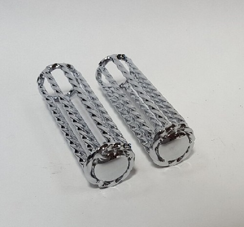 OG Lowrider Classic Twisted Chrome Handlebar Bike Grips  Cruiser Custom Bicycle