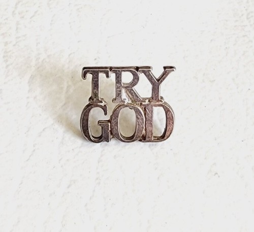 VINTAGE TIFFANY & CO. STERLING SILVER TRY GOD TIE TACK