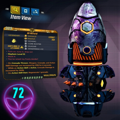 (XBOX/PC) Borderlands 3  MODDED   All-Natural    Level 72   MAYHEM 10