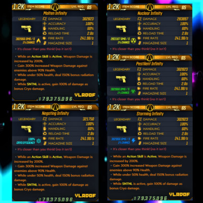 (XBOXPC/PS) Borderlands 3  MODDED  Infinity Set       LVL 65   AMMO   M10