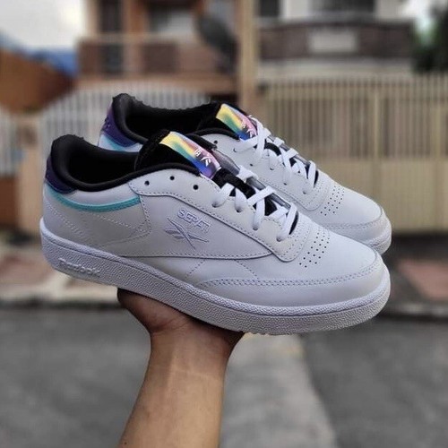 

Мужские спортивные кроссовки Reebok Club C Serati, белые теннисные кроссовки, повседневные кроссовки #805, Белый, Reebok Club C