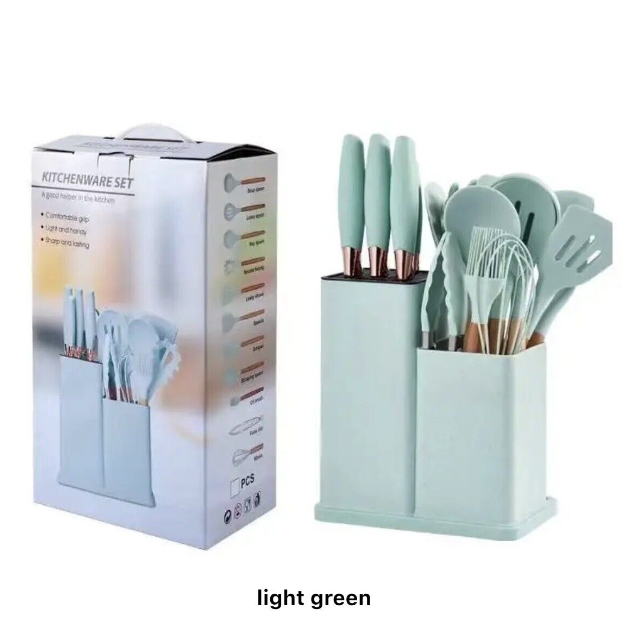 19 Piece Silicone Cooking Utensils Kitchen Utensils Set Heat Resistant Gifts/US