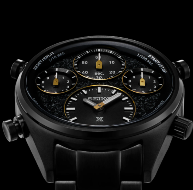 Pre-owned Seiko Prospex Sfj007 Black Dial 10 Atm 42.0mm Solar Chronograph Men's Watch