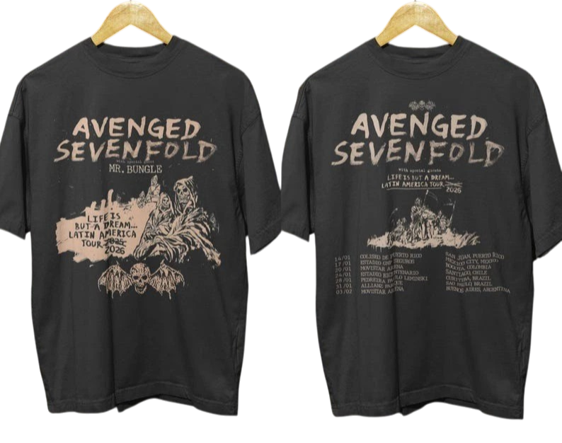 Avenged Sevenfold 2026 Tour T-shirt ALL SIZE S-5XL, $17.99