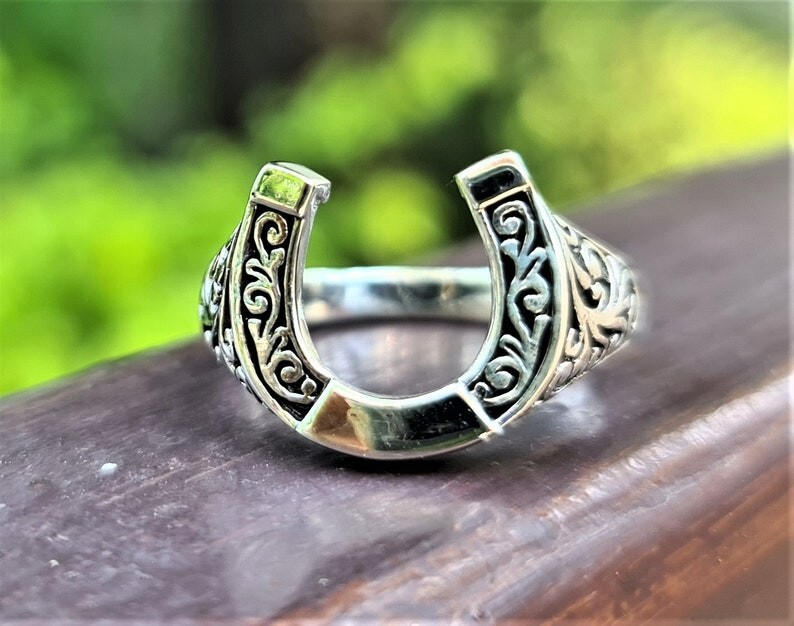 Horse Shoe Ring STERLING SILVER 925 Lucky Horseshoe Good