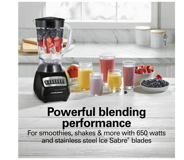 Hamilton Beach Smoothie Electric Blender with 10 Speeds,
