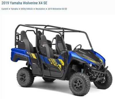2019 Yamaha Wolverine X4 SE Blue
