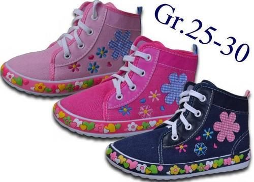 Mädchen High Sneaker Knöchelschuhe Stoffschuhe NEU Schuhe Gr.25-30 @2338C