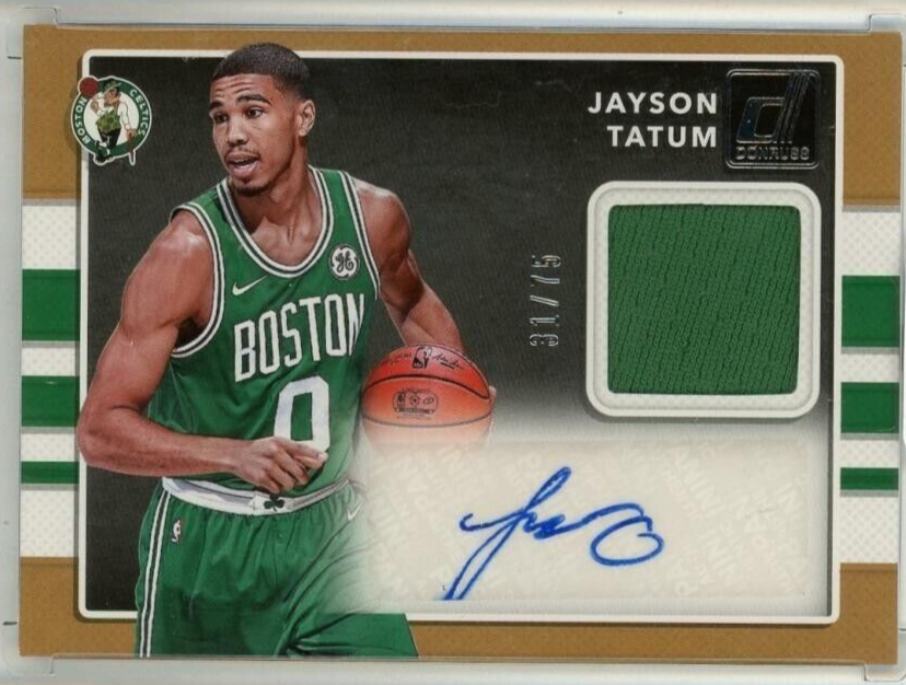 2017-18 PANINI Donruss Jayson Tatum Rookie Materials Auto 2017-18 PANINI Donruss Jayson Tatum Rookie Materials Auto