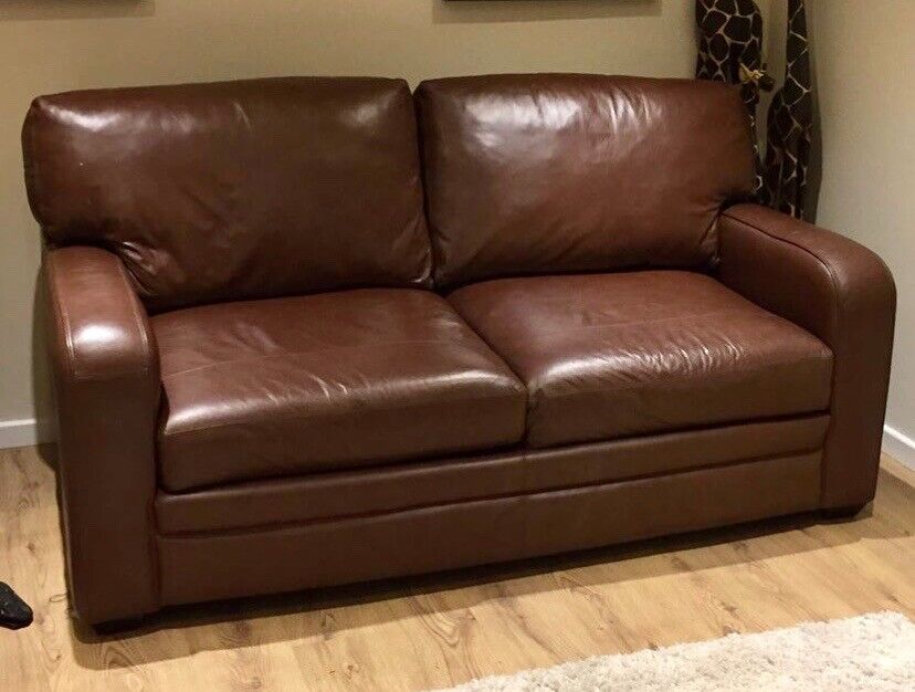 brown 2 seater sofa bed