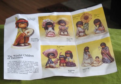 The DeGrazia Collection Goebel Children Figurine Tri-fold 1985 Brochure