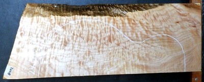 Flame Figured Curly Maple INSTRUMENT WOOD 8492 Luthier 5A Grade 24 x 8.5 x 3