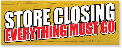 Store Closing 36'' X 14'' Decal | Advertise Your Business | All Weather Can Apply 