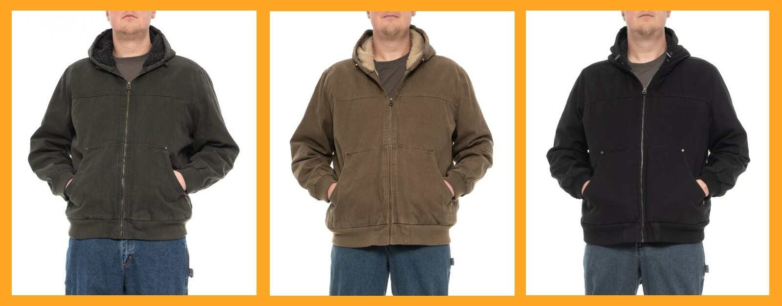 ジャケット・アウター Levi Levi's ~ Sherpa Lined Men's Hooded Canvas Work Jacket