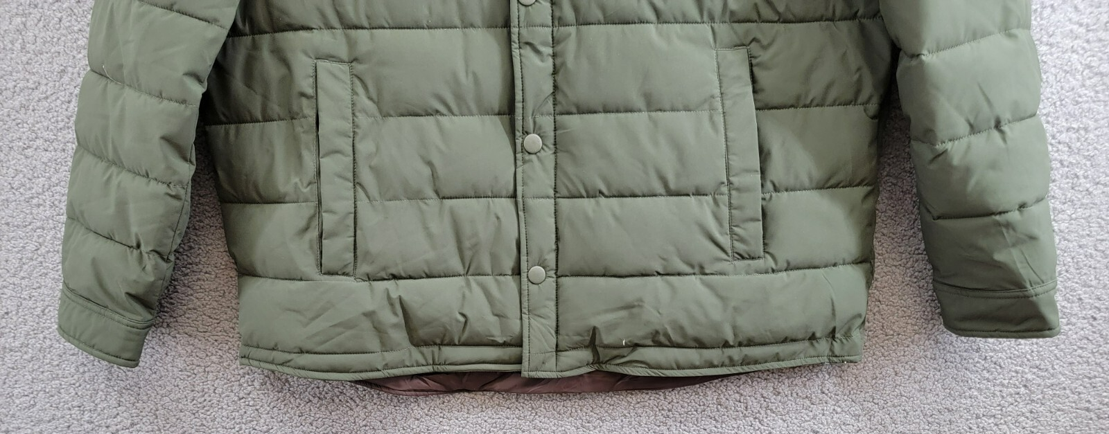BASS OUTDOOR Colorblocked Padded Shacket Men's XL Green Snap Front Closure L/S - Picture 3 of 16