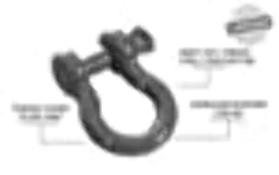 OVERLAND VCL 19010206 RECOVERY SHACKLE 3/4' 4.75 TON GREY