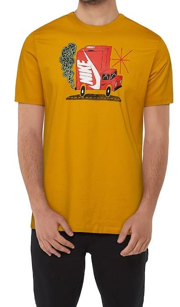 NEW**Nike Shoebox Truck Mustard Yellow T-Shirt Mens C16312