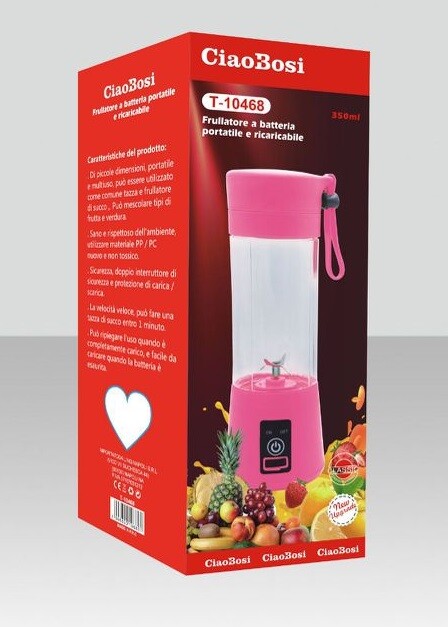 Mini Frullatore Portatile Frutta Verdura 350ml 60 Watt Cucina T-10468 linq