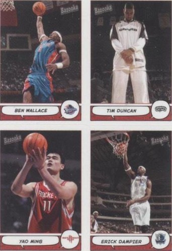 2004-05 Topps Bazooka - Ben Wallace/Tim Duncan/Erick Dampier/Yao Ming #2