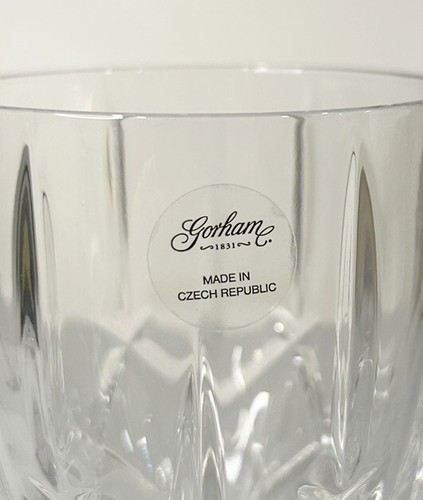 Gorham Crystal Lady Anne Signature Pattern Set of 4 Water Goblets 8" / New