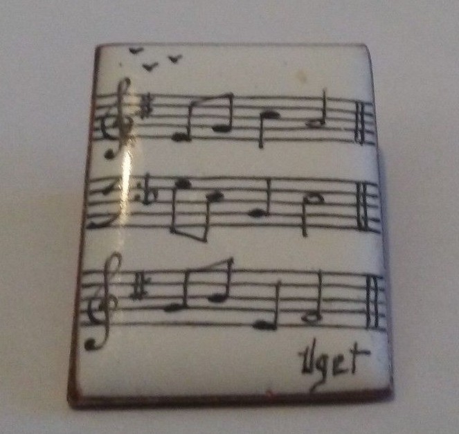 Musical Music Notes Sheet Lapel Pin