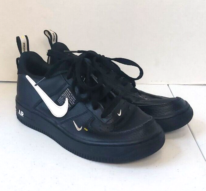 Nike Air Force 1 LV8 Utility GS 'Overbranding' | Black | Kid's Size 5.5