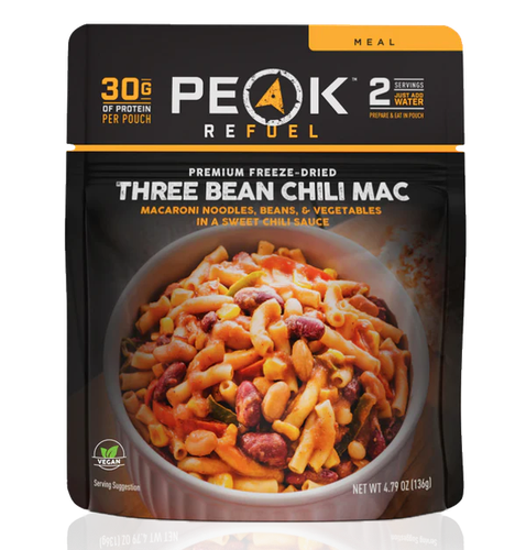 Peak Refuel Three Bean Chili Mac Freeze-Dried Emergency Survival Food Camp Meals