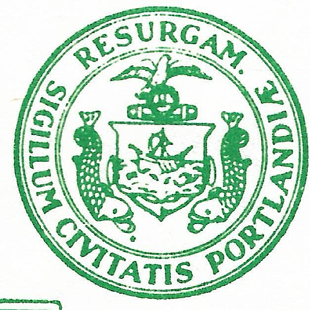 Portland,Maine  $5.00  DEPRESSION SCRIP FOOD ORDER COUPON STAMP