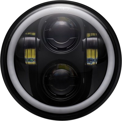 Custom Dynamics ProGlow LED Headlight W/Color Changing Halo Black #PG-575-B